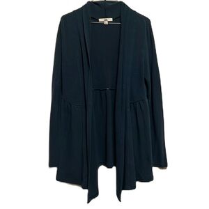 Women’s YA LOS ANGELES Cardigan, Long Sleeve, Light Prussian color, Size Large